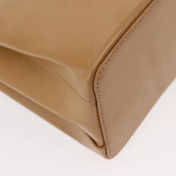 CARTIER Trinity Hand Bag Leather Beige Gold Auth bs30237 - Picture 4 of 16